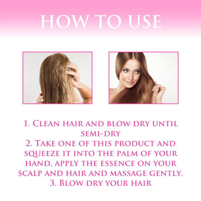 Hoegoa Hot Sale Leave No Rinse Hair Vitamin Capsules Hair Serum for Women Men Moisturizing Glossy & Smooth Hair Care Essence - Image 3