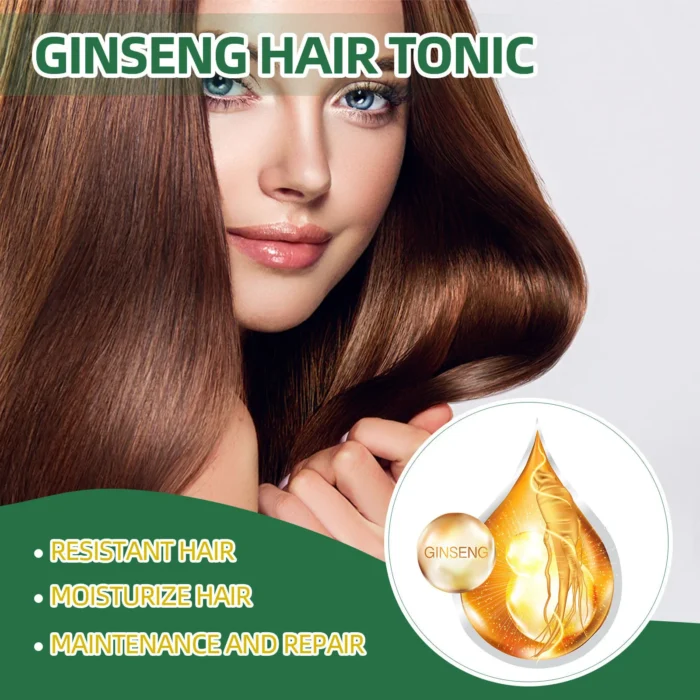 Ouhoe 100ml Ginseng Hair Growth Spray Repair Dry Frizzy Hair Oil Avocado Moisturize Hair Mask Nourish Scalp Anti Hair Loss Mist - Image 6