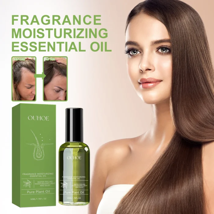 Ouhoe 100ml Ginseng Hair Growth Spray Repair Dry Frizzy Hair Oil Avocado Moisturize Hair Mask Nourish Scalp Anti Hair Loss Mist - Image 3