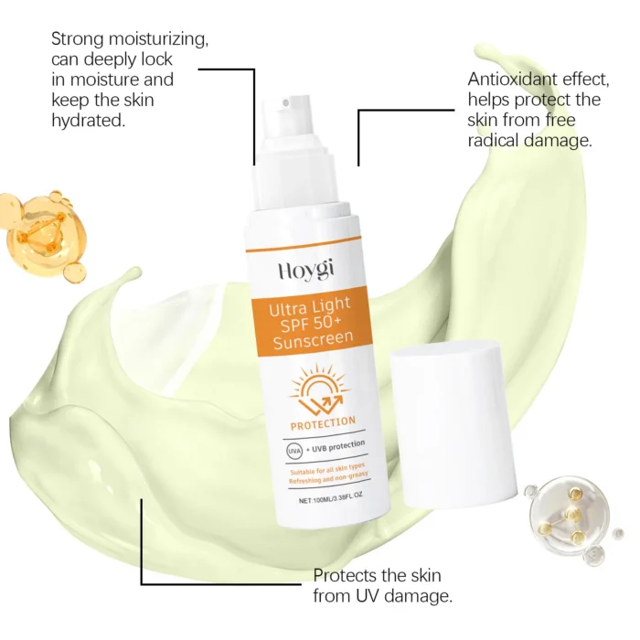 Hoygi 100ml Spf50 Moisturizing Face Sunscreen Summer Refreshing Skin Repair Oil Control Waterproof Uv Protective Sunblock Lotion - Image 3