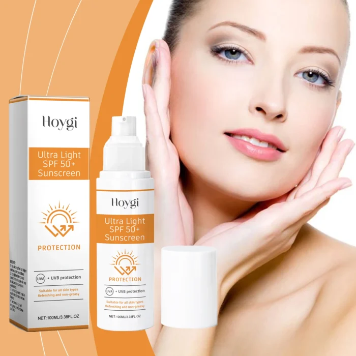 Hoygi 100ml Spf50 Moisturizing Face Sunscreen Summer Refreshing Skin Repair Oil Control Waterproof Uv Protective Sunblock Lotion - Image 1