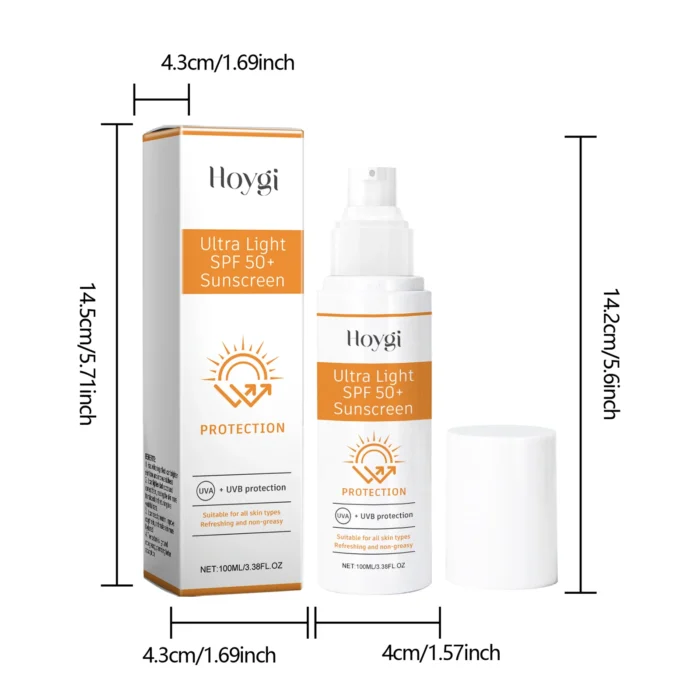 Hoygi 100ml Spf50 Moisturizing Face Sunscreen Summer Refreshing Skin Repair Oil Control Waterproof Uv Protective Sunblock Lotion - Image 6