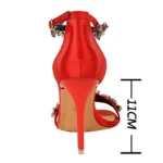 BIGTREE Shoes Open Toe Rhinestones Sandals Women 2025 New Designer Sexy High Heels Sandals Female Shoes Summer Heeled Sandals - Image 6