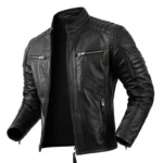 2023 New Motorcycle Causal Vintage Leather Coat Men Autumn Outfit Fashion Biker Pocket Design Top Layer Cow Leather Jacket - Image 4