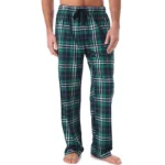 Men's Home Pants Cotton Flannel Autumn Winter Warm Sleep Bottoms Male Plus Size Plaid Print Sleepwear Pajama Pants For Men - Image 2