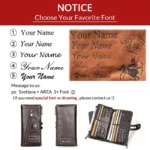 Contact's Name Engraving Genuine Leather Wallet Men Zipper Capacity Male Long Money Purse Phone Pocket Card Holder New Portfel - Image 6