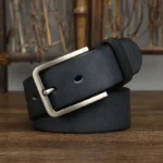 3.8CM Genuine Leather For Men's High Quality Buckle Jeans Cowskin Casual Belts Business Cowboy Waistband Male Fashion Designer - Image 2