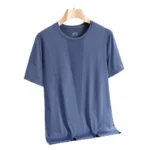 New Men's Short-Sleeved T-Shirt Pajamas Tops Men's Summer Thin Casual Ice Silk Half-Sleeved Body Shirts Men's Ice Feeling Tops - Image 5