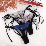 Women Ladies Hollow Out Embroidery Low Waist Lingerie Panties Underwear Panty Brief - Image 4