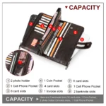Contact's Name Engraving Genuine Leather Wallet Men Zipper Capacity Male Long Money Purse Phone Pocket Card Holder New Portfel - Image 4