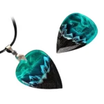 Epoxy Resin Guitar Picks Northern Lights Necklace Guitar Pick Plectrums Creative Pendant Gifts for Music Lovers Men Women - Image 6