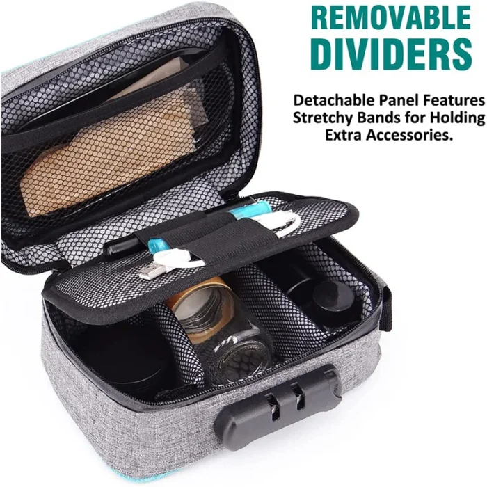 Smell Proof Cigarette Smoking Stash Bag Tobacco Herbs Combination Lock Container Cigar Grinder Pipe Travel Box Digital Bag - Image 2