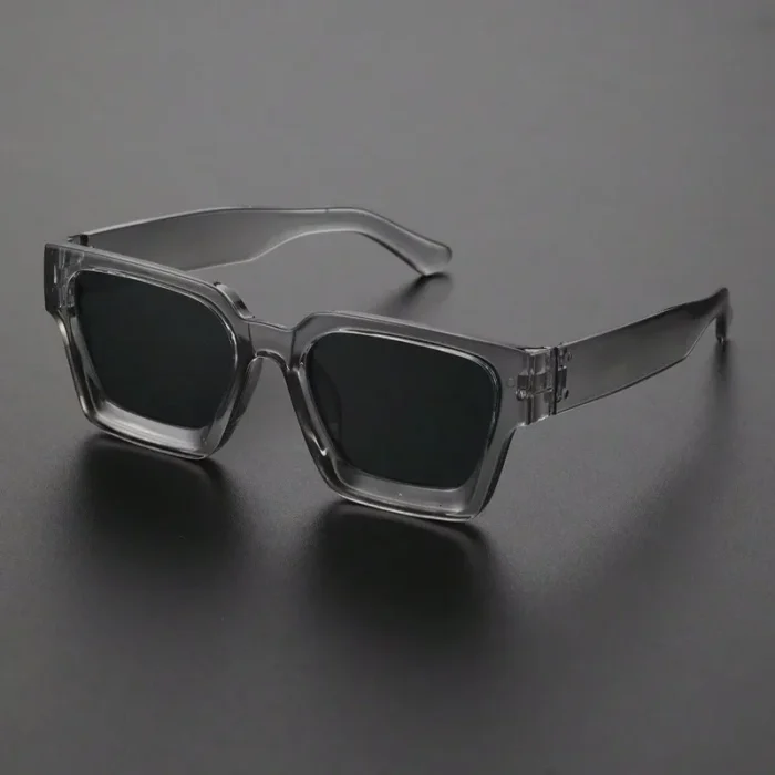 1PC Unisex Plastic Fashion Square Frame Sunglasses For Street Photography And Beach Trips Driving Accessories - Image 3