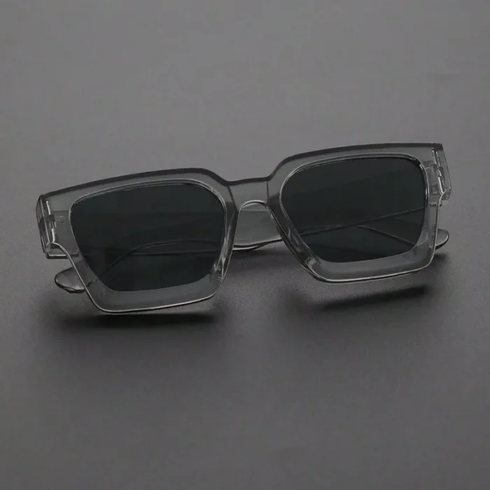 1PC Unisex Plastic Fashion Square Frame Sunglasses For Street Photography And Beach Trips Driving Accessories - Image 4