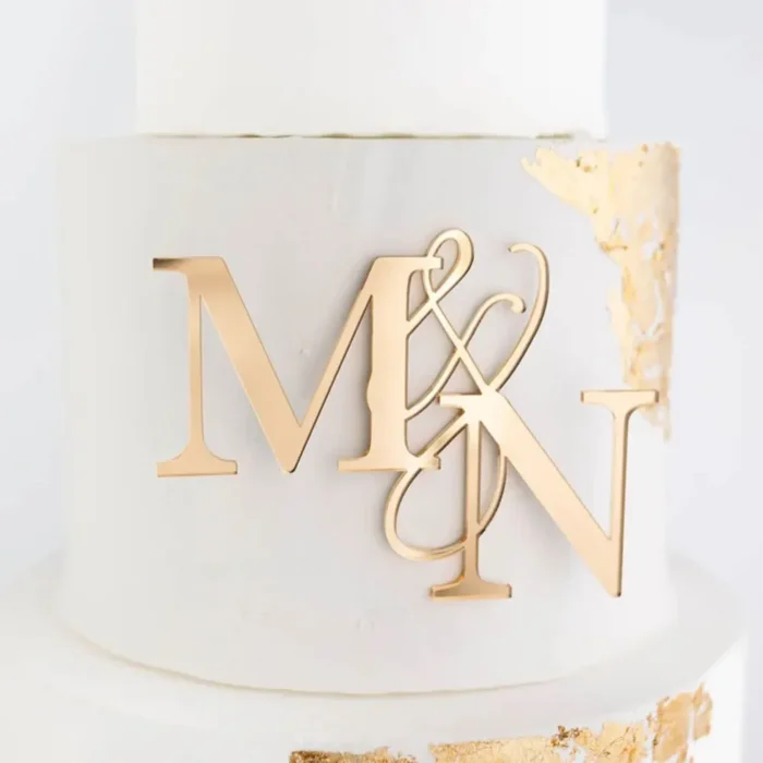 Personalised Name Letters Wedding Cake Topper Custom Family Anniversaire Cake Decorat Wedding Party For Married Couple - Image 1