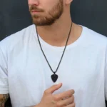 New Trendy Guitar Pick Necklace for Men Boys, Waterproof Stainless Steel Guitar Picks Pendant Collar, Music-lovers Band Jewelry - Image 4