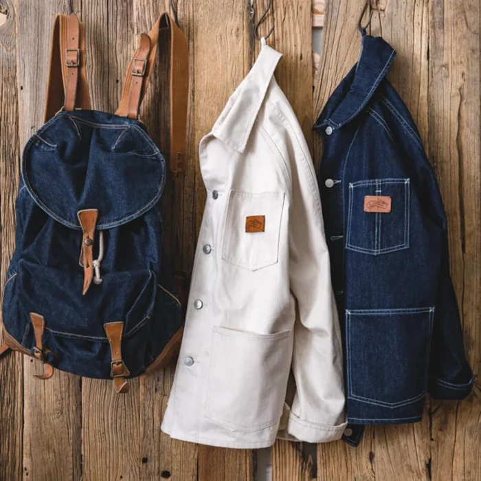 Maden Vintage White Jeans Jacket Retro Work Wear Brand Fashion Coat for Men 13.5 Oz Jeans Coats Pockets Classic Design Natural - Image 5