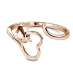 Daisini Luxury Heart Rings for Women Embellished with For Swarovski Crystals Quality Brass Jewelry Bling Accessories - Image 2