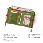 CONTACT'S Genuine Leather Wallets for Women Short Bifold Fashion Women's Purses Card Holder Coin Purse Money Clip Women's Wallet - Image 5