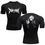Men's Summer Fitness Gym Sports Running T-Shirt New Hot Selling Anime Jujutsu Kaisen Compression Shirt Short Sleeve S-3XL - Image 5