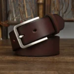 3.8CM Genuine Leather For Men's High Quality Buckle Jeans Cowskin Casual Belts Business Cowboy Waistband Male Fashion Designer - Image 3