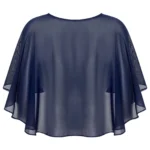 Women Elegant Bolero Wedding Bridal Shawl Top Thiin See-through Chiffon Shrug Femme Mariage Short Jacket Party Dress Cape Coat - Image 4
