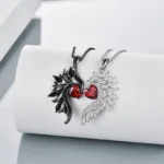 Punk Angel Wings Necklace for Man Woman Aesthetics Gothic Jewelry Retro Trend Pendant Necklace for Teen Cool Wings Couple Gift - Image 5