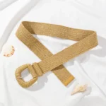 100cm New Retro Women Summer Pin Buckle Belts Fashion Female Braided Wide Belts Designer Woven Elastic PP Straw Girls Waistband - Image 6