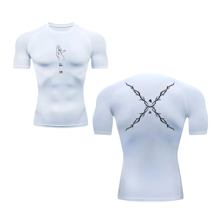 Short Sleeve Compression Shirts for Men Summer Athletic Quick Dry T-shirts Gym Workout Running Tees Tops Activewear - Image 3
