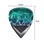 Epoxy Resin Guitar Picks Northern Lights Necklace Guitar Pick Plectrums Creative Pendant Gifts for Music Lovers Men Women - Image 4