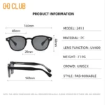 O-Q CLUB Retro Round Men Sunglasses Women's Sun Glasses Woman UV400 Lunette Zonnebril Dames Polarized Lenses Man Eyewear Vintage - Image 4