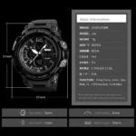 SKMEI Men Watch 50M Waterproof Digital Fashion Watches Outdoor Sport Men Wristwatches Erkek Saat Clock Relogio Masculino 1343 - Image 6
