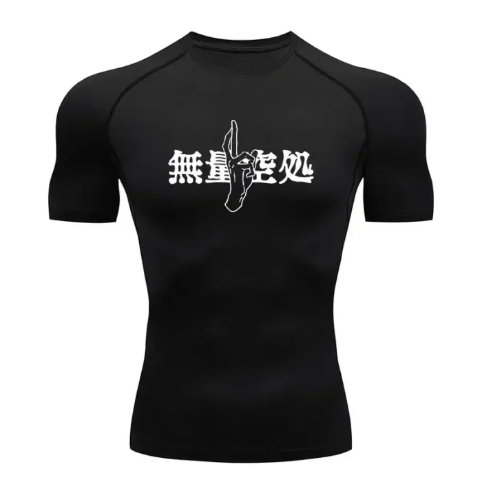 Men's Summer Fitness Gym Sports Running T-Shirt New Hot Selling Anime Jujutsu Kaisen Compression Shirt Short Sleeve S-3XL - Image 6