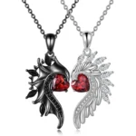 Punk Angel Wings Necklace for Man Woman Aesthetics Gothic Jewelry Retro Trend Pendant Necklace for Teen Cool Wings Couple Gift - Image 2