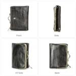 Contact'S Genuine Leather Wallet Women Small Metal Frame Purse Ladies Hasp and Zipper Coin Pocket Credit Card Holder - Image 2