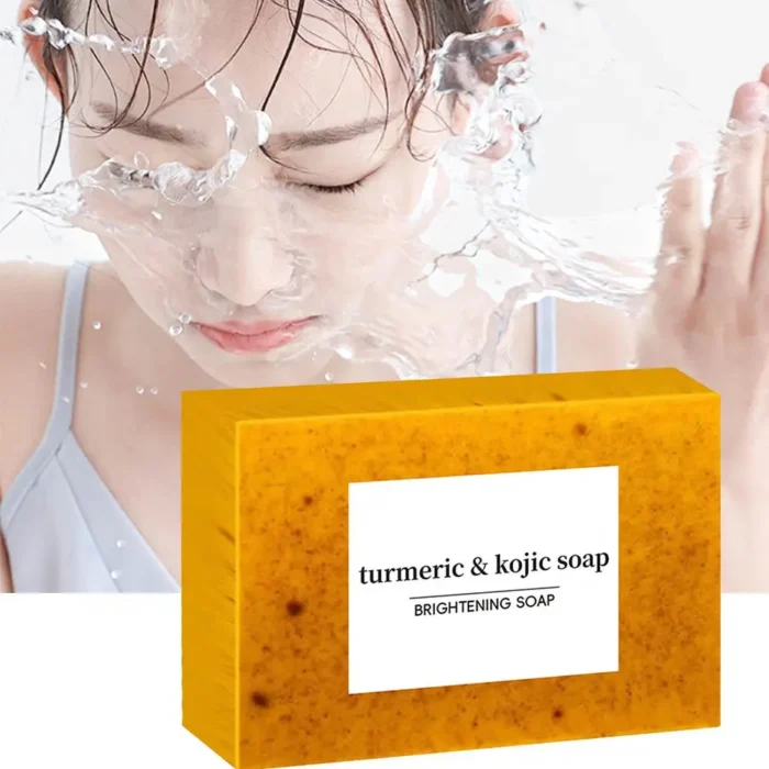 100g Turmeric Hand Made Soap, Lemon Kojic Acid Soap, Shower and Facial Soap body care 1/3/5pcs - Image 6