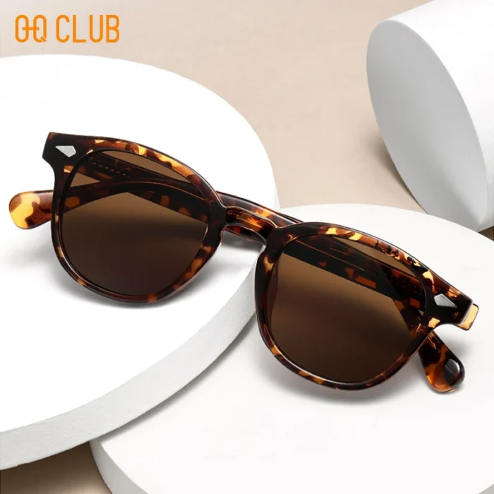 O-Q CLUB Retro Round Men Sunglasses Women's Sun Glasses Woman UV400 Lunette Zonnebril Dames Polarized Lenses Man Eyewear Vintage - Image 3