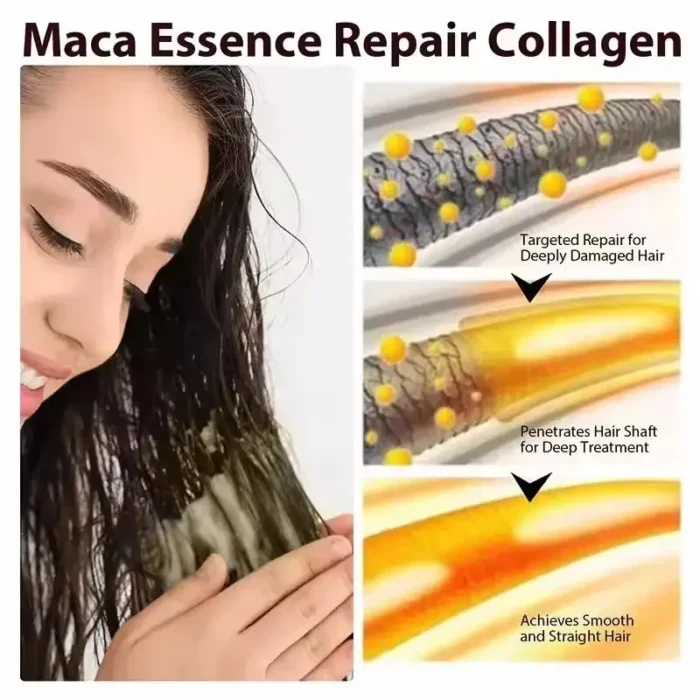 Rice Magical Keratin Hair Mask 5 Seconds Repair Damaged Frizzy Hairs Soft Smooth Shiny Moisturizing Nourish Hair Root Care - Image 6