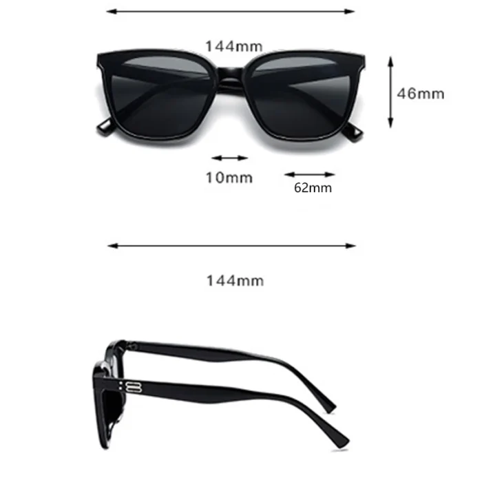 2024 New Square Frame Sunglasses For Women, High-end Light-colored Sunglasses, Summer Sunshade, Retro Sunglasses For Men - Image 6