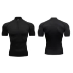 Compression Shirt Men Running Short Sleeve T-shirt Gym Clothes Summer Tight Fitness Polo Shirt Quick Dry Bodybuilding Muscle Tee - Image 2