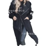 Women Autumn Winter New Fashion Hooded Long Sleeve Loose Cardigan Knitwear Sweater Coat Jackets - Image 5