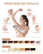 IPL Hair Removal Laser 999999 Flashes 3 in 1 Permanent Painless Epilator Whole Body Treament at Home Hair Remover For Men Women - Image 6