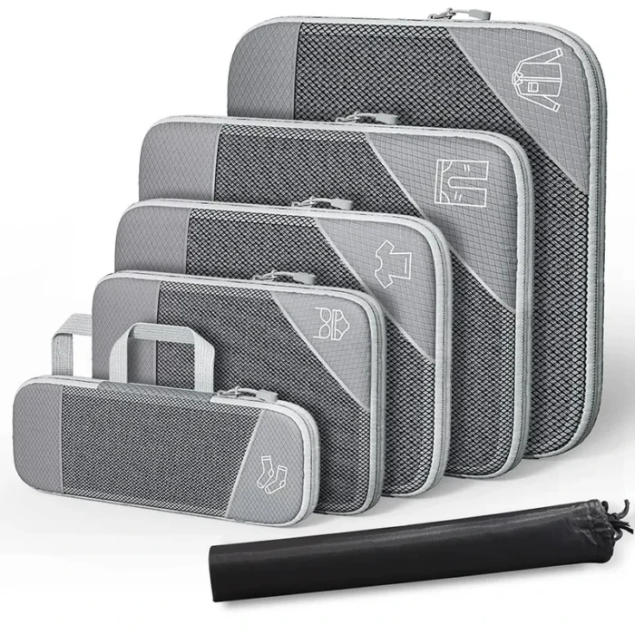 6Pcs Set Travel Storage Organizer Portable Clothes Storage Bags Lightweight Suitcase Bag Compressed Packing Cubes Luggage Bags - Image 5