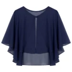 Women Elegant Bolero Wedding Bridal Shawl Top Thiin See-through Chiffon Shrug Femme Mariage Short Jacket Party Dress Cape Coat - Image 5