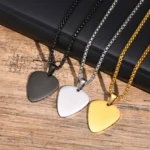 New Trendy Guitar Pick Necklace for Men Boys, Waterproof Stainless Steel Guitar Picks Pendant Collar, Music-lovers Band Jewelry - Image 6