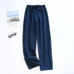 Men Pajama Pants Plaid Design Cotton Pajamas Long Trouser for Spring and Summer Thin Style Loose-Fitting Plus Size Men Pants - Image 3