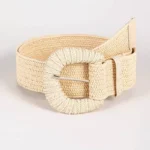 100cm New Retro Women Summer Pin Buckle Belts Fashion Female Braided Wide Belts Designer Woven Elastic PP Straw Girls Waistband - Image 3