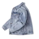 Denim Jacket Men Distressed Turn Down Collar Coats Single Breasted Washed Outerwear Loose Fit Pockets High Street Spring