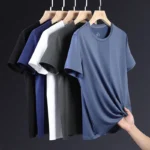 New Men's Short-Sleeved T-Shirt Pajamas Tops Men's Summer Thin Casual Ice Silk Half-Sleeved Body Shirts Men's Ice Feeling Tops