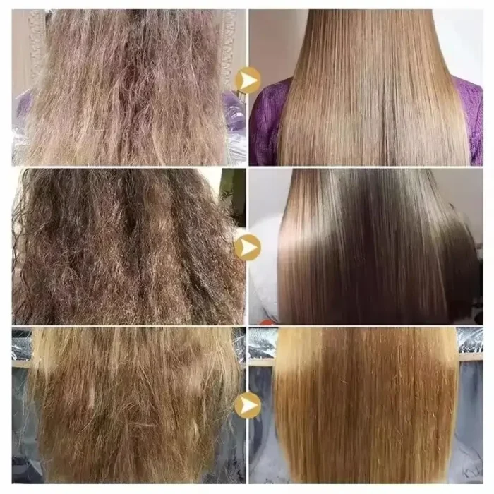 Rice Magical Keratin Hair Mask 5 Seconds Repair Damaged Frizzy Hairs Soft Smooth Shiny Moisturizing Nourish Hair Root Care - Image 2